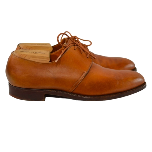 POLO RALPH LAUREN Benchmade in England by Crockett & Jones Light Brown Derby 8 D - Picture 6 of 12